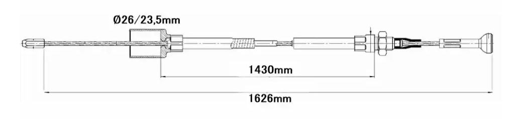 NORDIC Bremsseil Longlife, HL 1430/SL 1626 mm