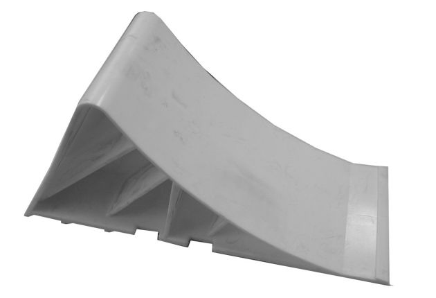 Wheel chock, white, plastic