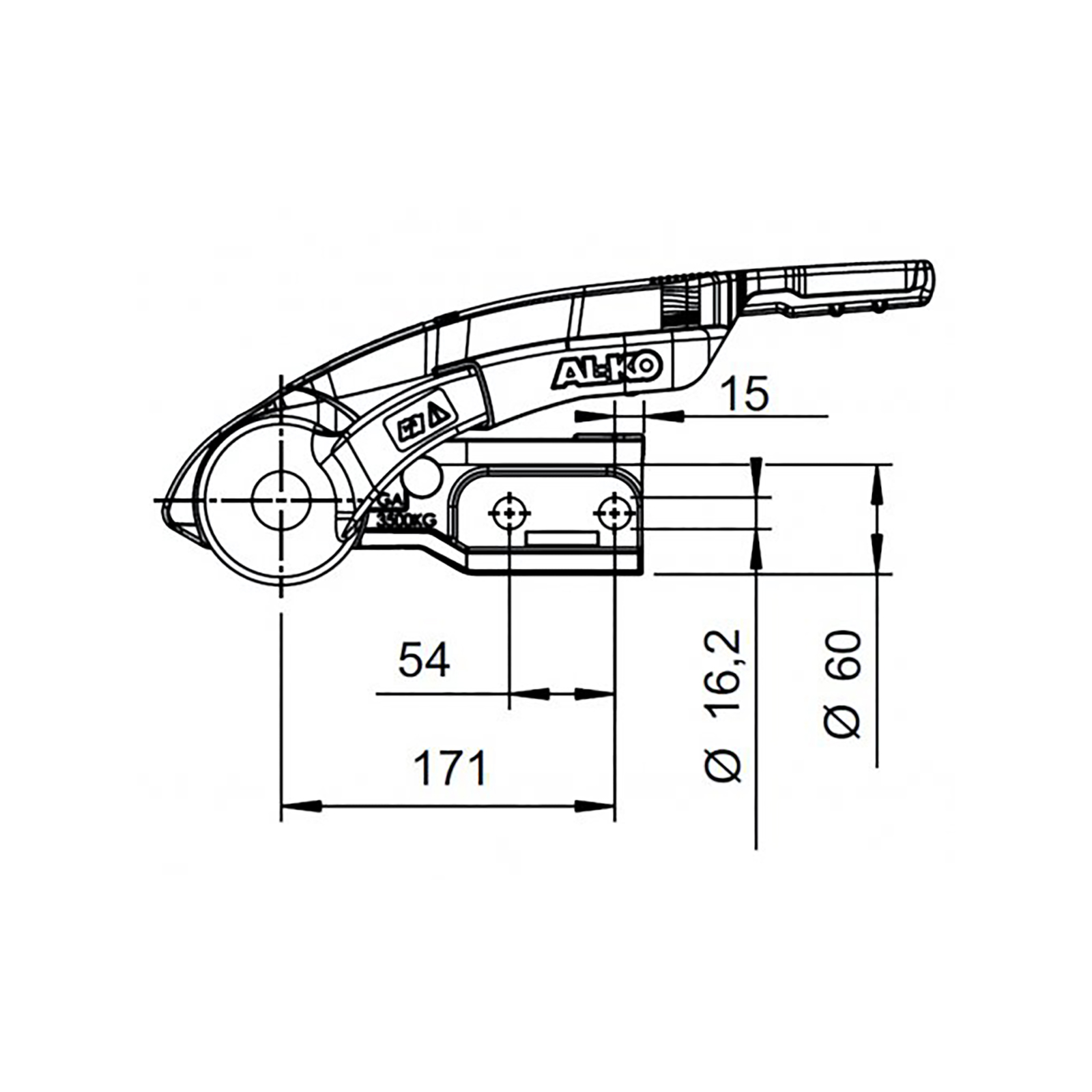 AL-KO AKS 3504, 200-3500 kg, Ø 60 mm