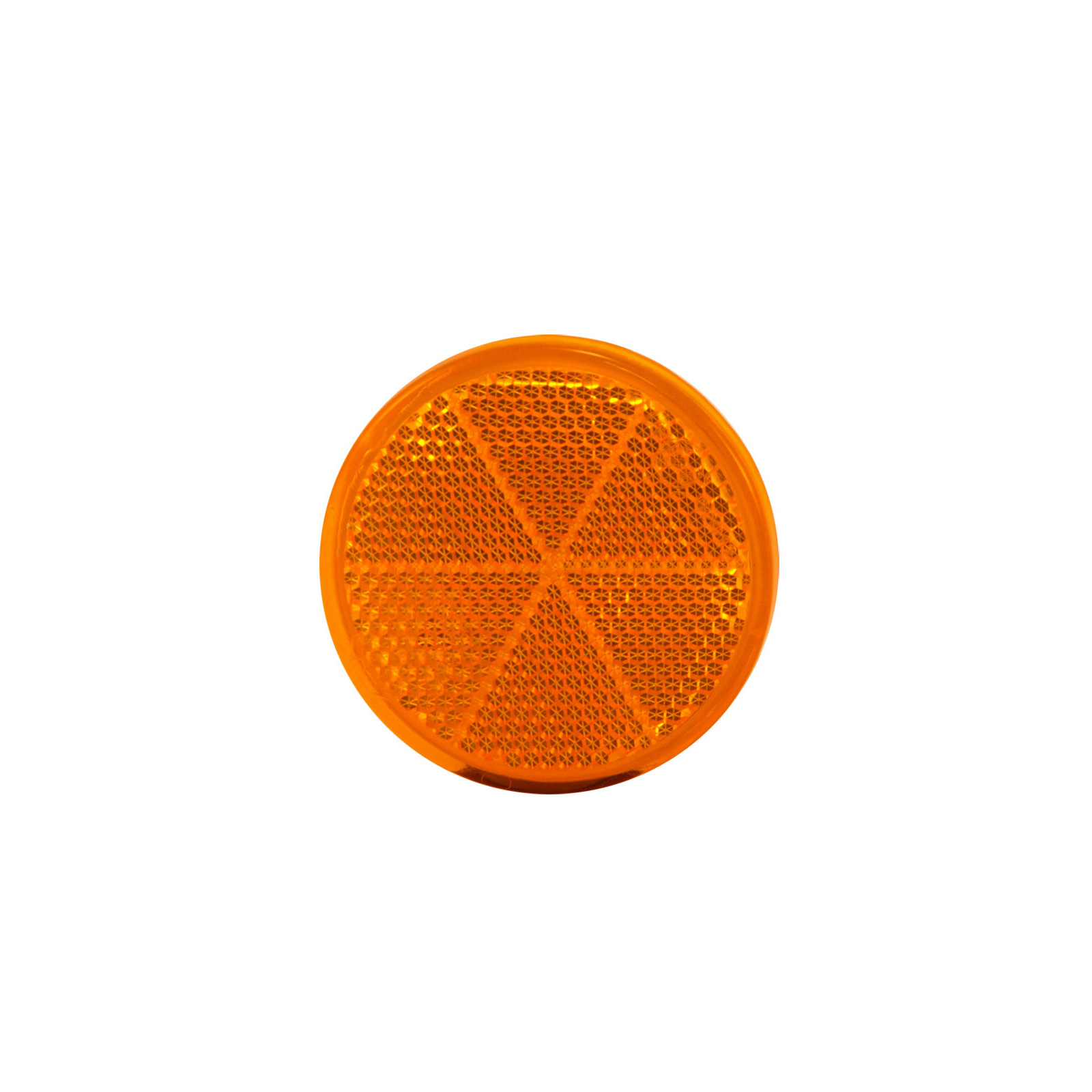 Reflex reflector, yellow, plas