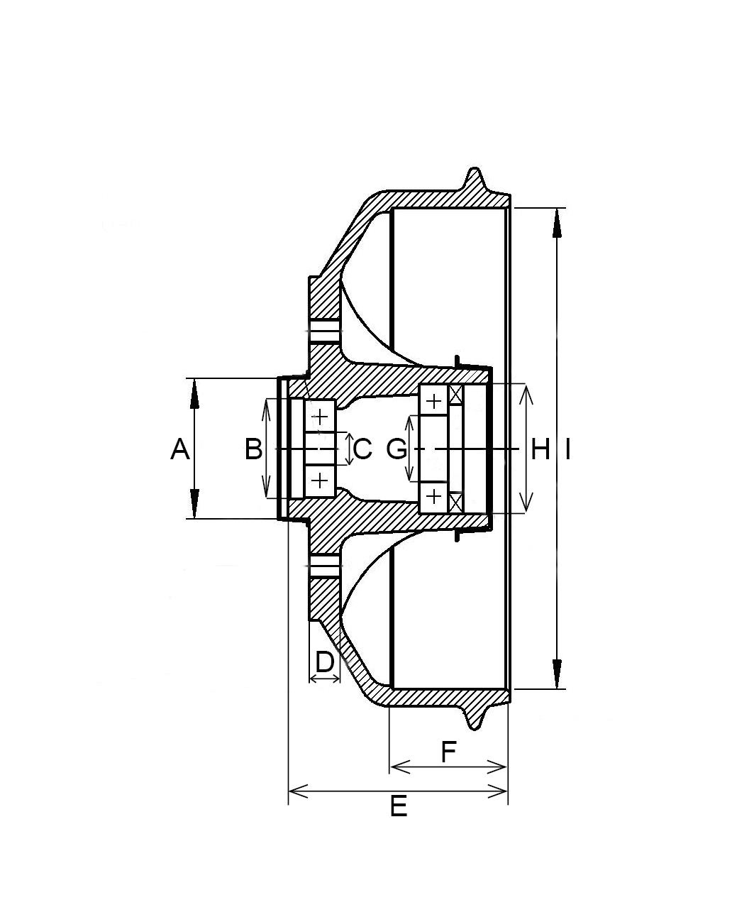 WAP Bremstrommel, Ø 230 x 50 mm, f. RB W 235 RS