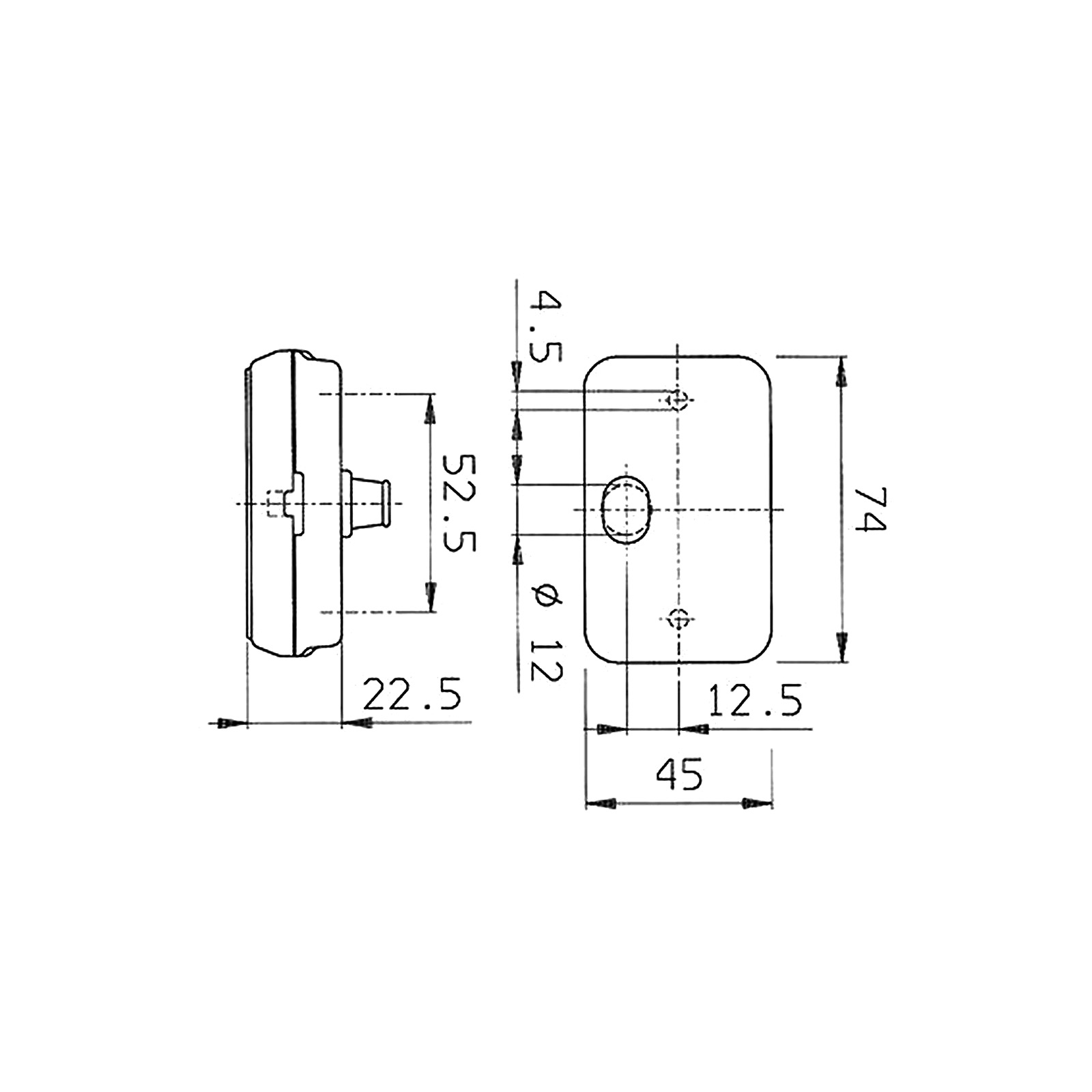 JOKON side marker light, yello