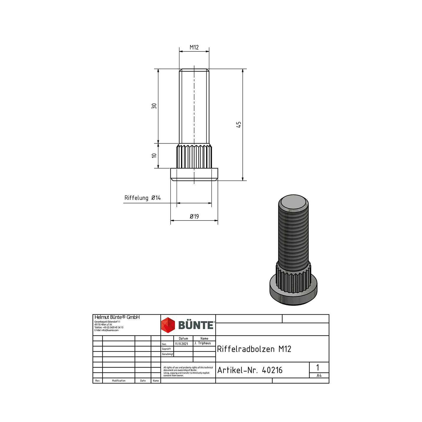 Wheel Bolts with corrugation c