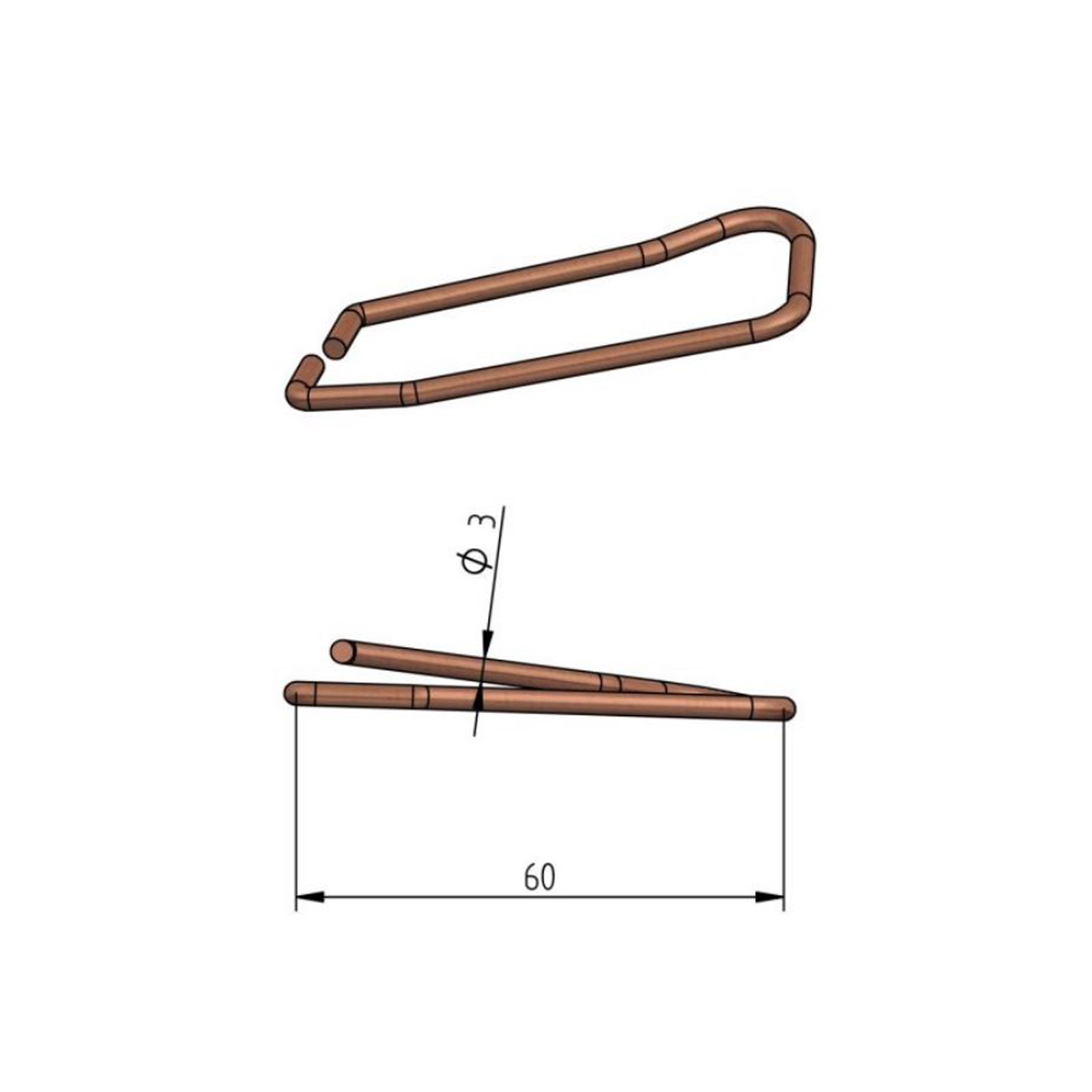 FBS Federsicherung, links, Ø 3 x 60 mm