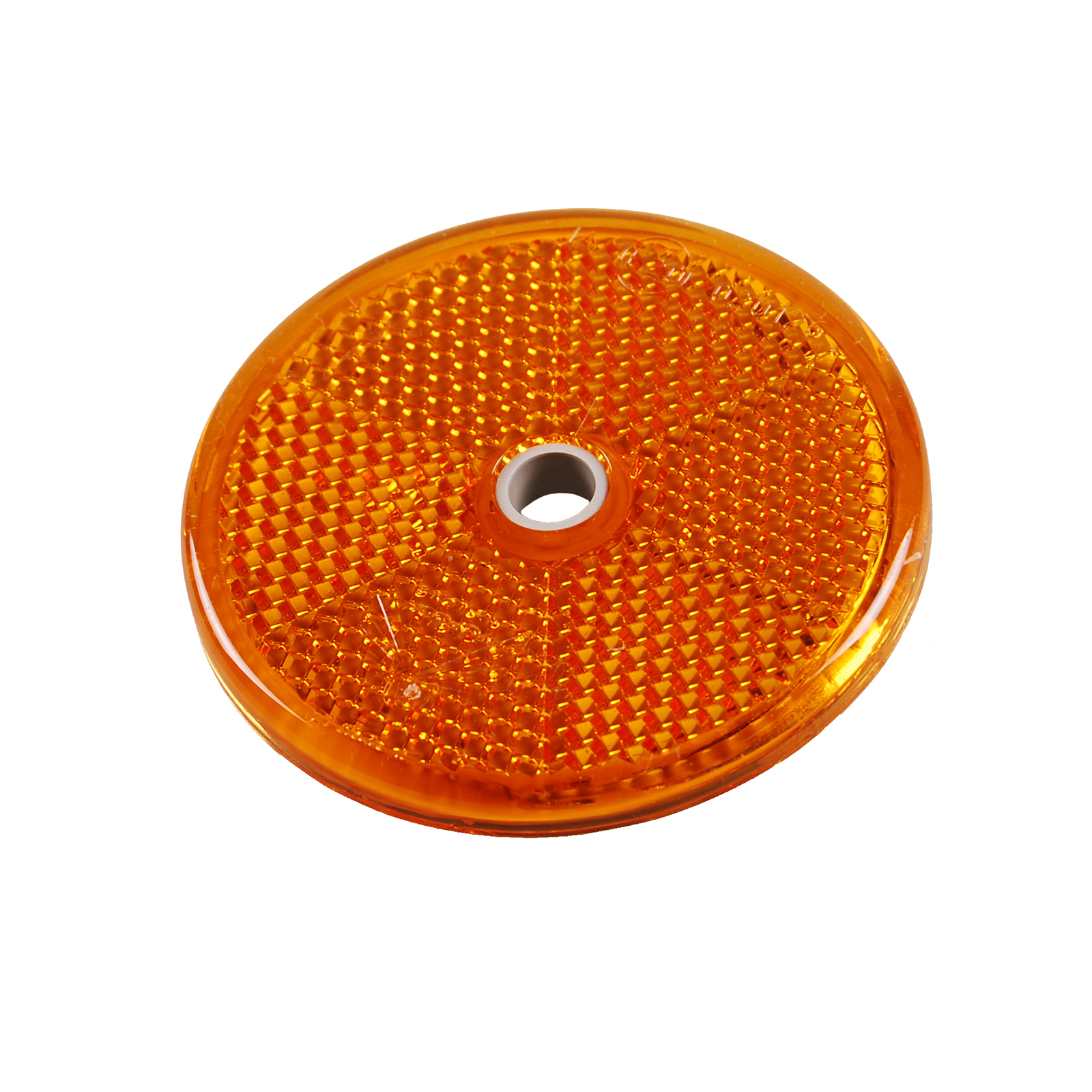 Reflex reflector, yellow, plas