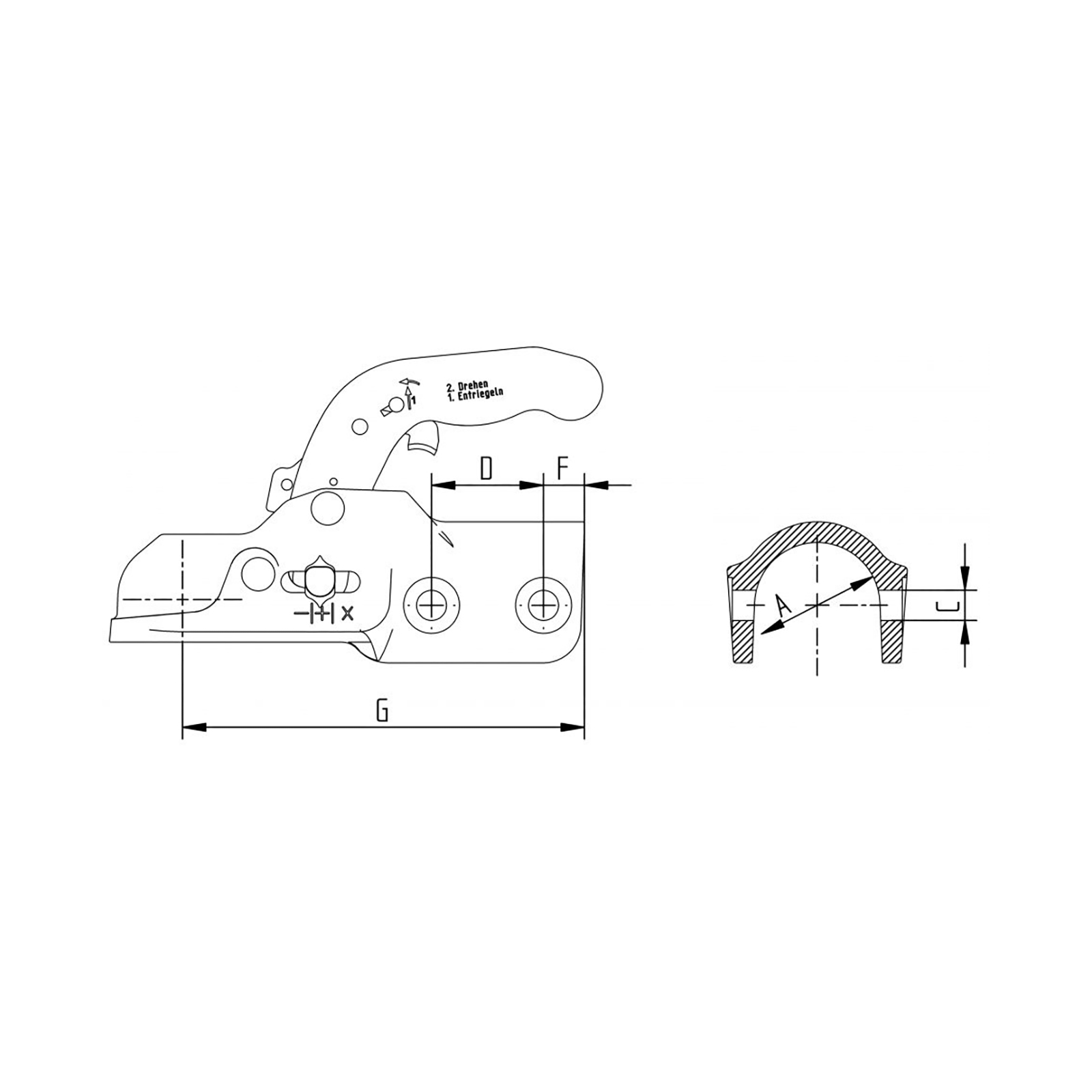 KNOTT K35-C, -3500 kg, Ø 60 mm