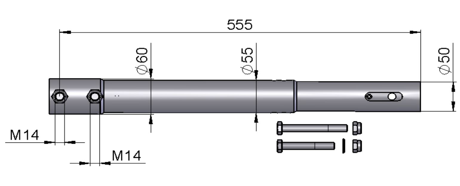 WAP Zugstange m. Stoßdämpfer, f. WAP 35/35.3