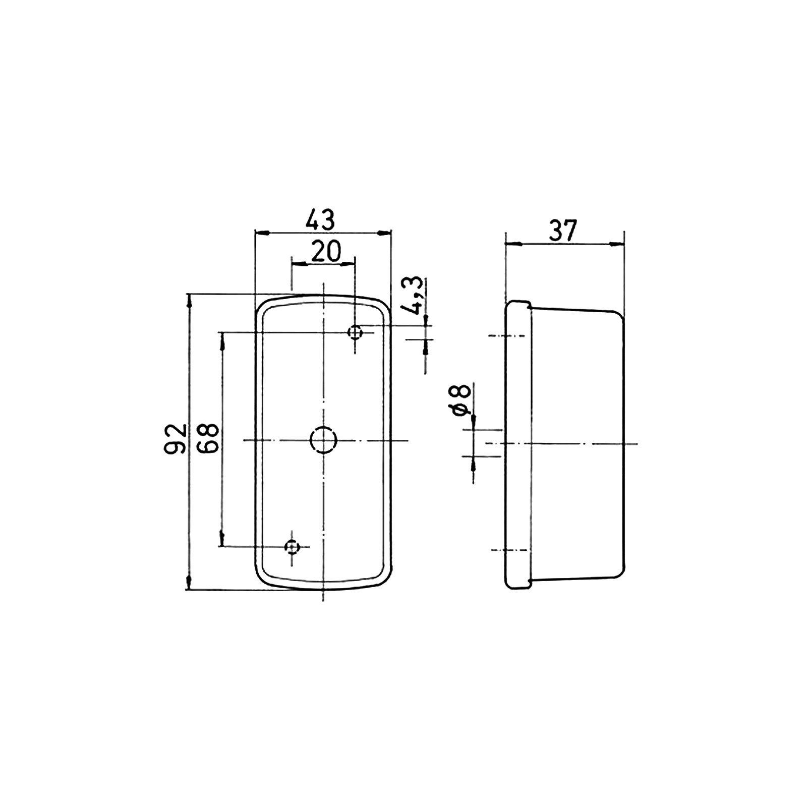 JOKON end-outline marker light