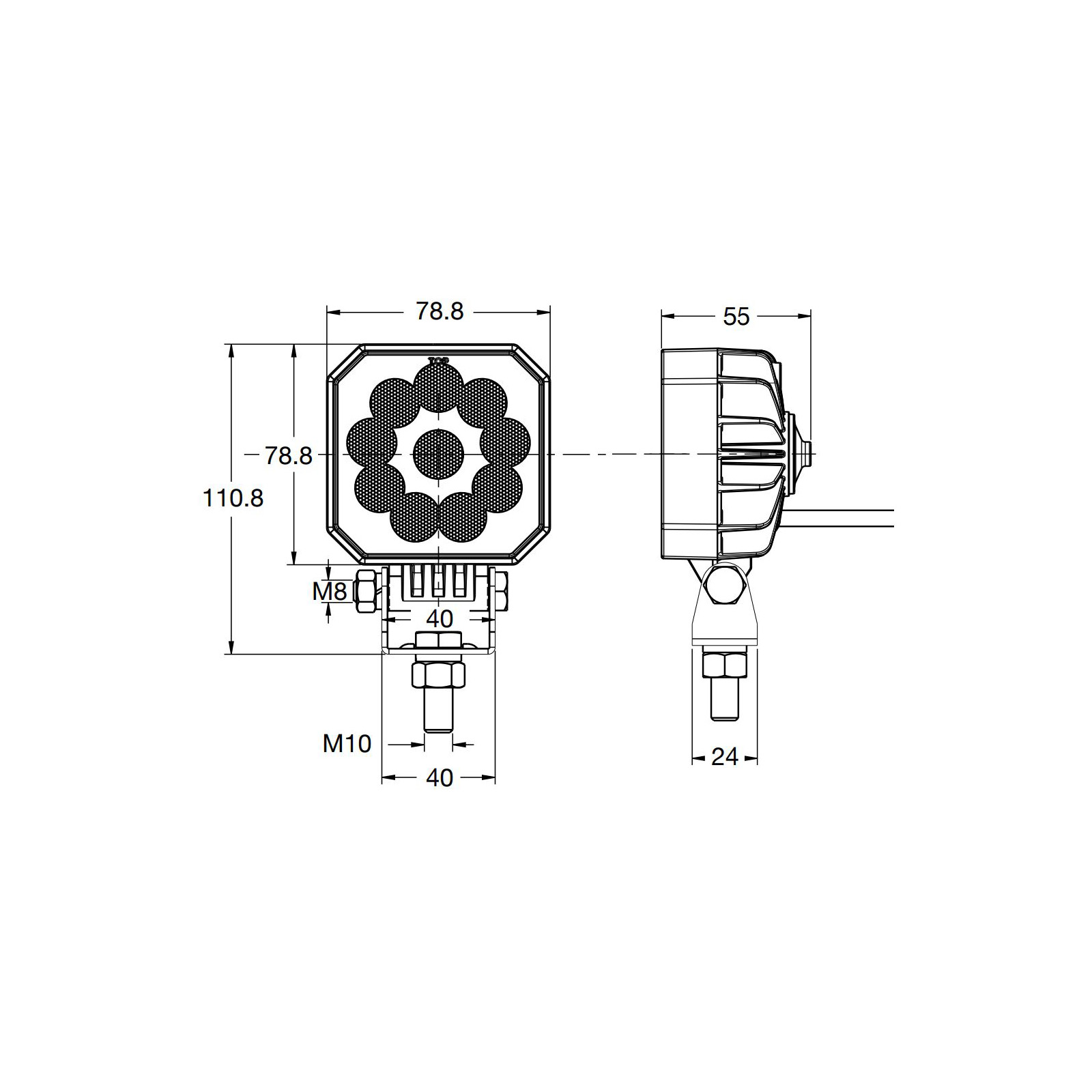 FABRILCAR Arbeitsscheinwerfer 1600 F LED (Fluter)