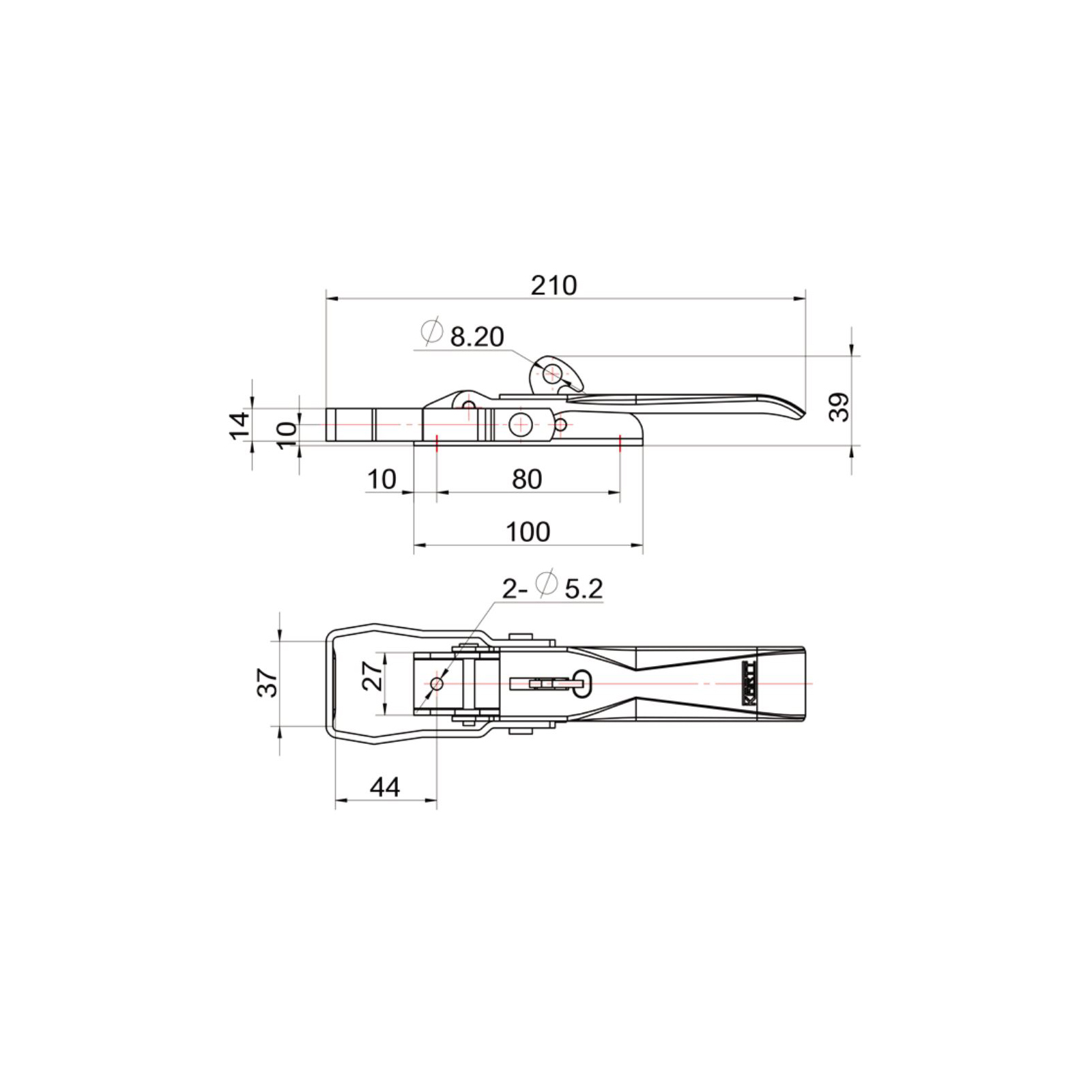 Eccentric-lock, with flat hold