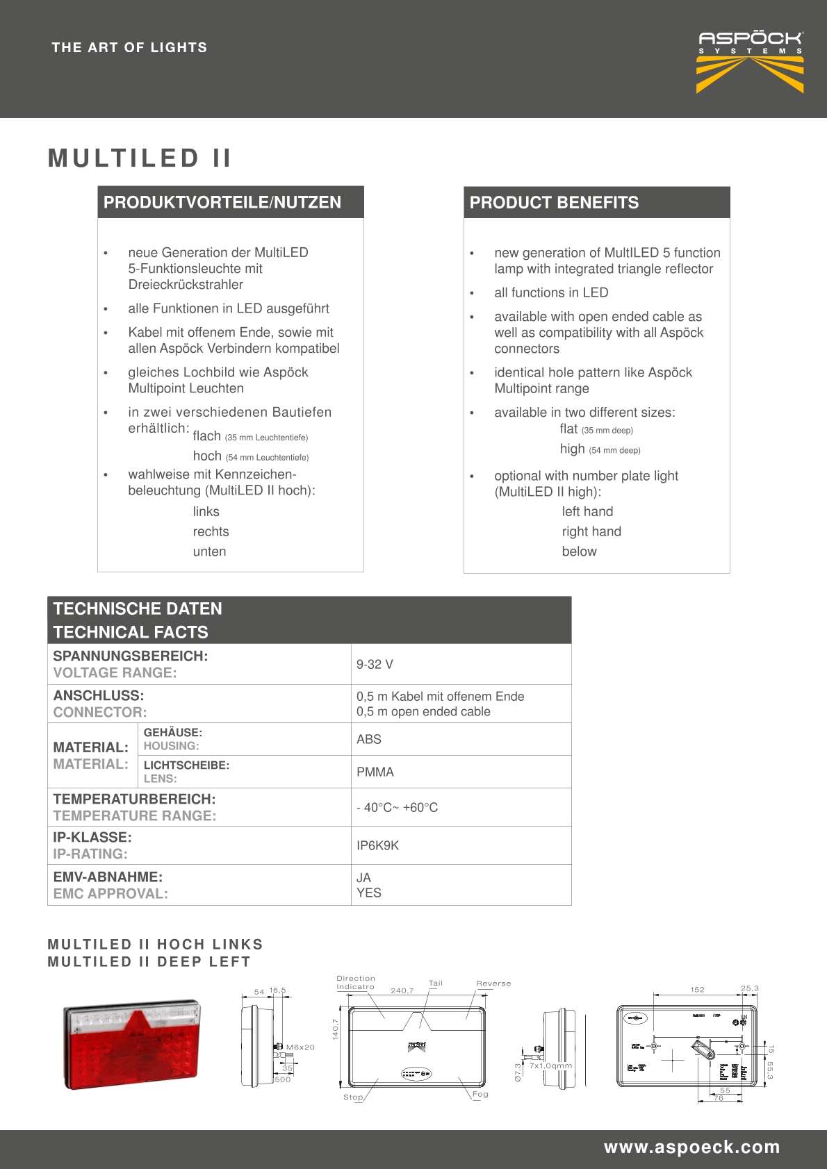 ASPÖCK Multiled II Rückleuchte LED rechts