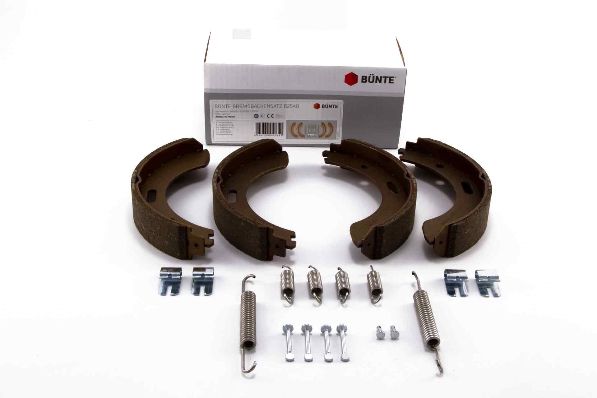 BÜNTE B2540 Remschoenset, voor BPW S 2504-7 RASK (