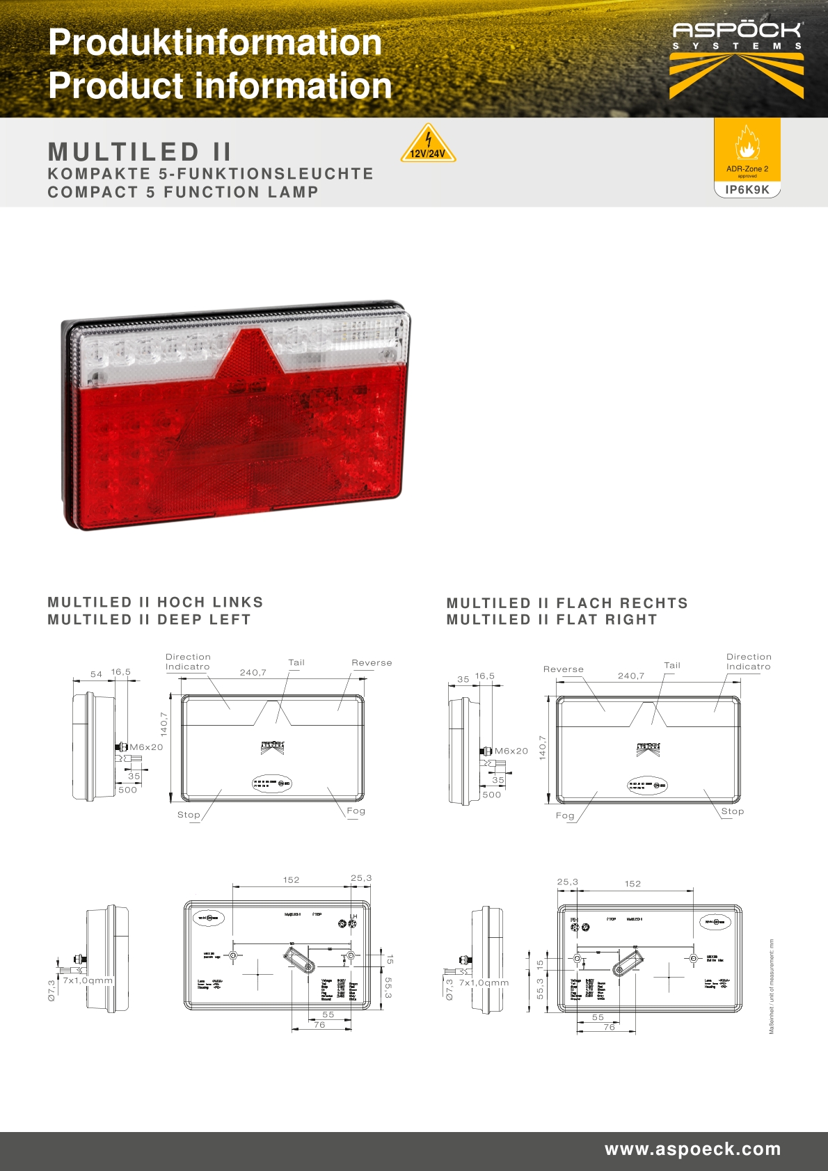 ASPÖCK Multiled II Rückleuchte LED rechts