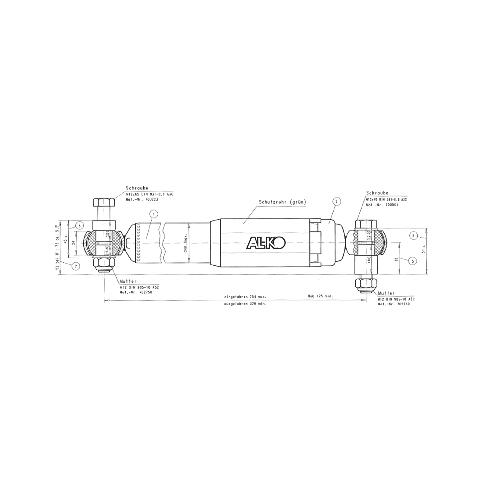 AL-KO Wheel Shock Absorber Oct