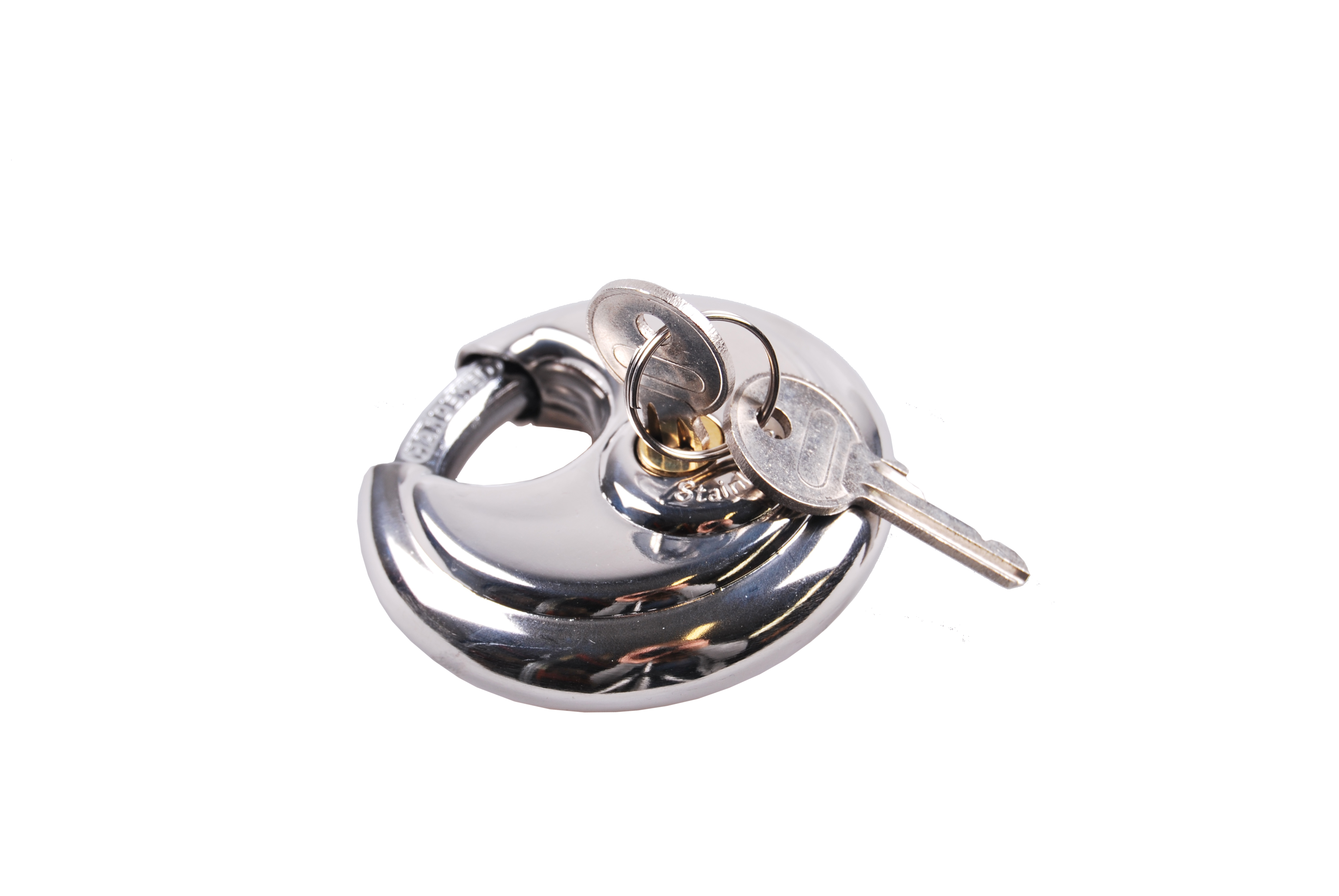 Discus lock with 2 keys, equal