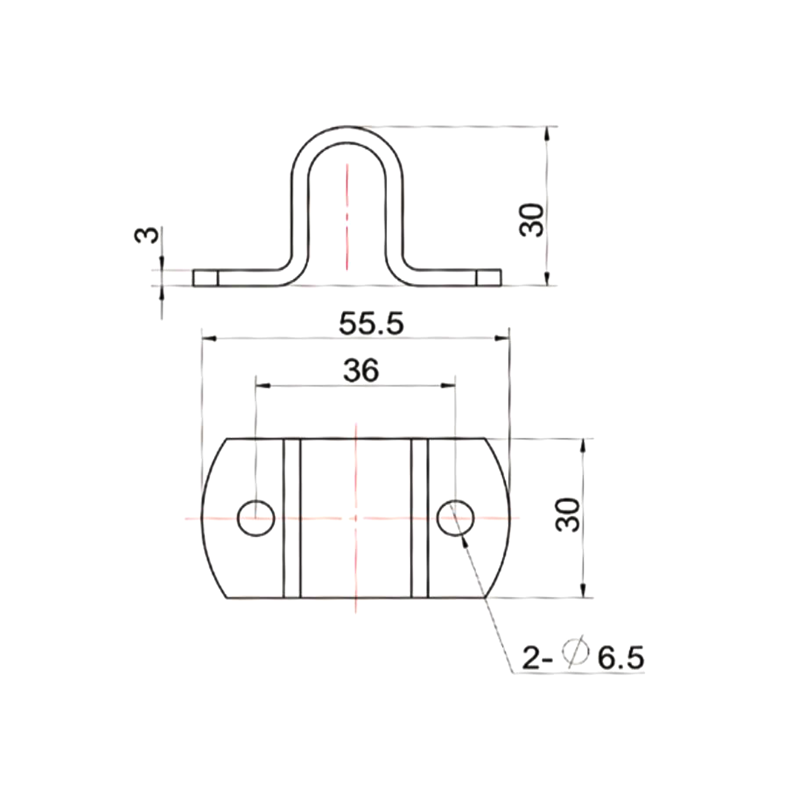 Bracket for spring-bar, galvan