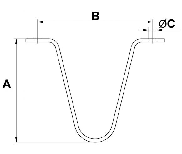 KNOTT Deichselstütze, 120 mm, Lochabstand 166 mm