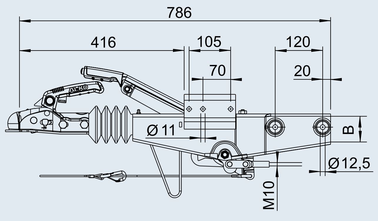 AL-KO Auflaufeinrichtung 60 S/2, 450-750 kg