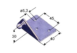Winkelbeschlag m. Kugelzapfen, Kugel Ø 10 mm
