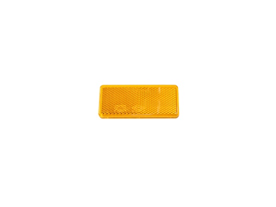 Reflex reflector, yellow, plas
