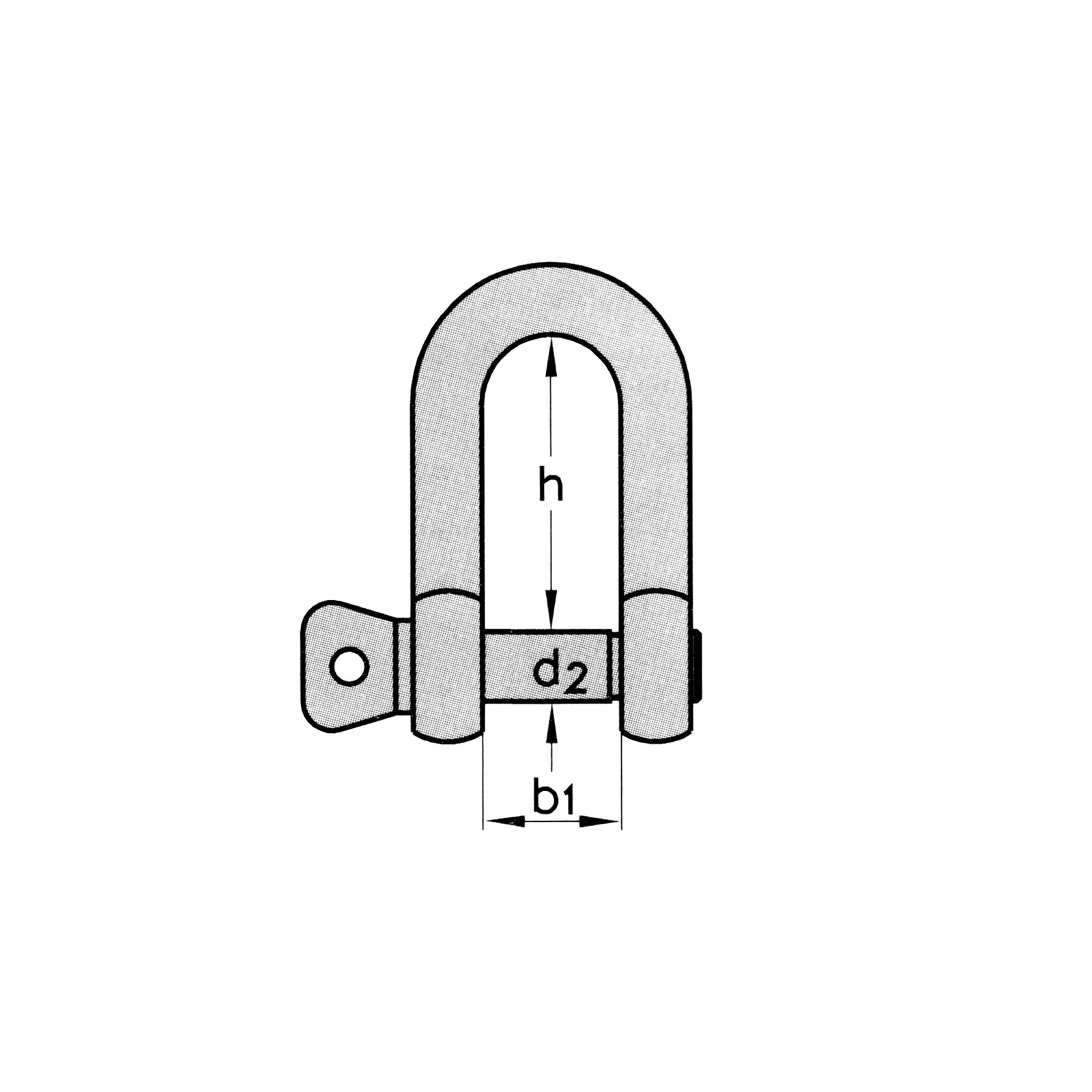 Schäkel, Ø 8 mm, Tragkraft 200 kg