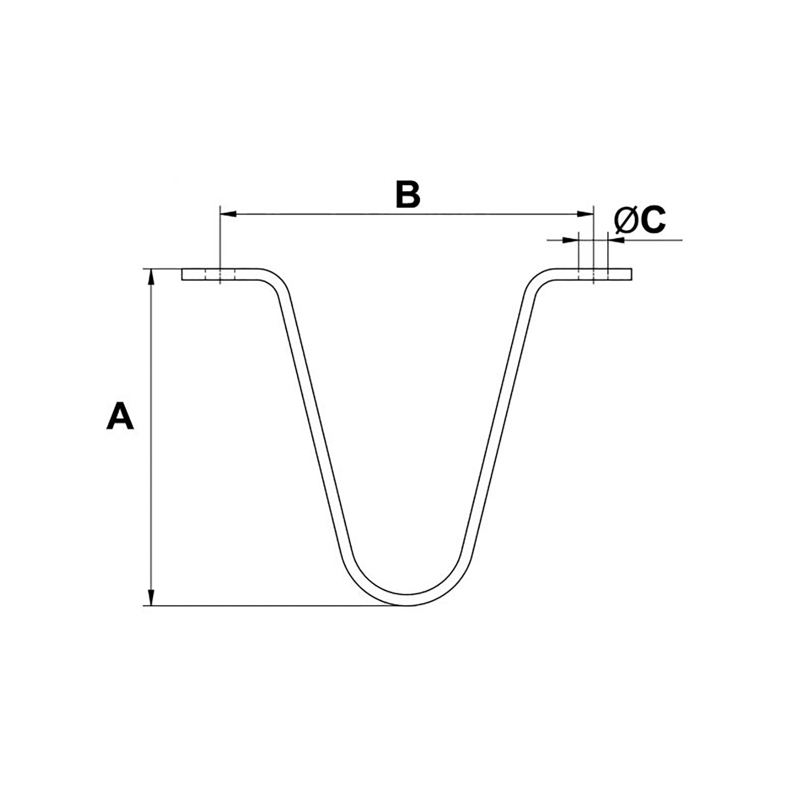 KNOTT Disselsteun, 120 mm