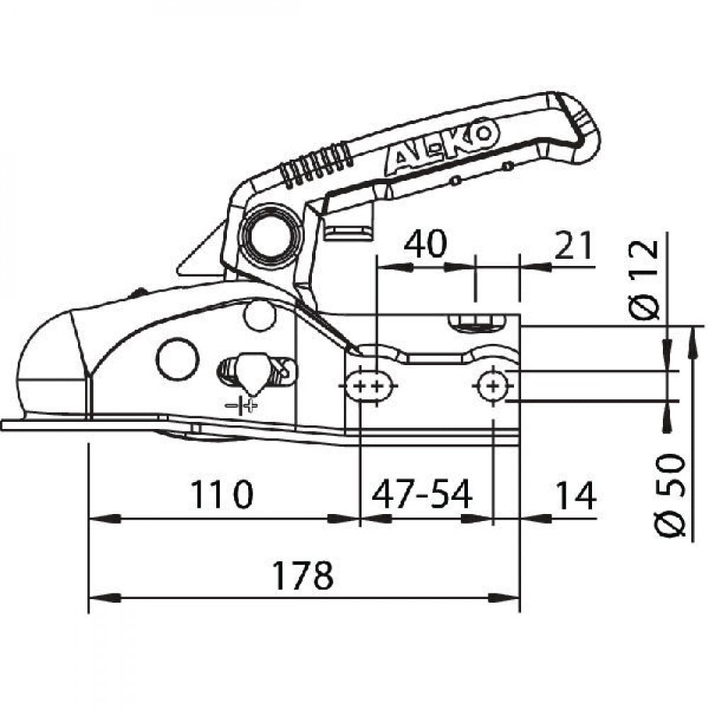 AL-KO AK 161, -1600 kg, Ø 50 mm