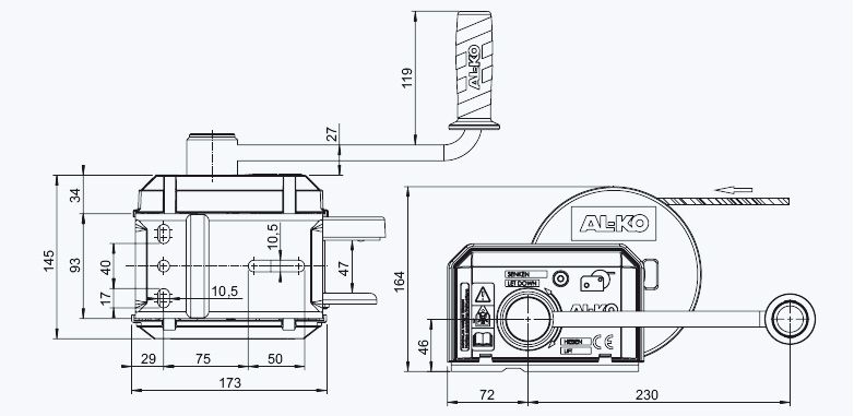 AL-KO Seilwinde 501 Plus, Zuglast 500 kg