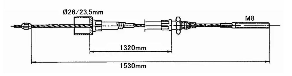 NORDIC Bremsseil Longlife, HL 1320/SL 1530 mm