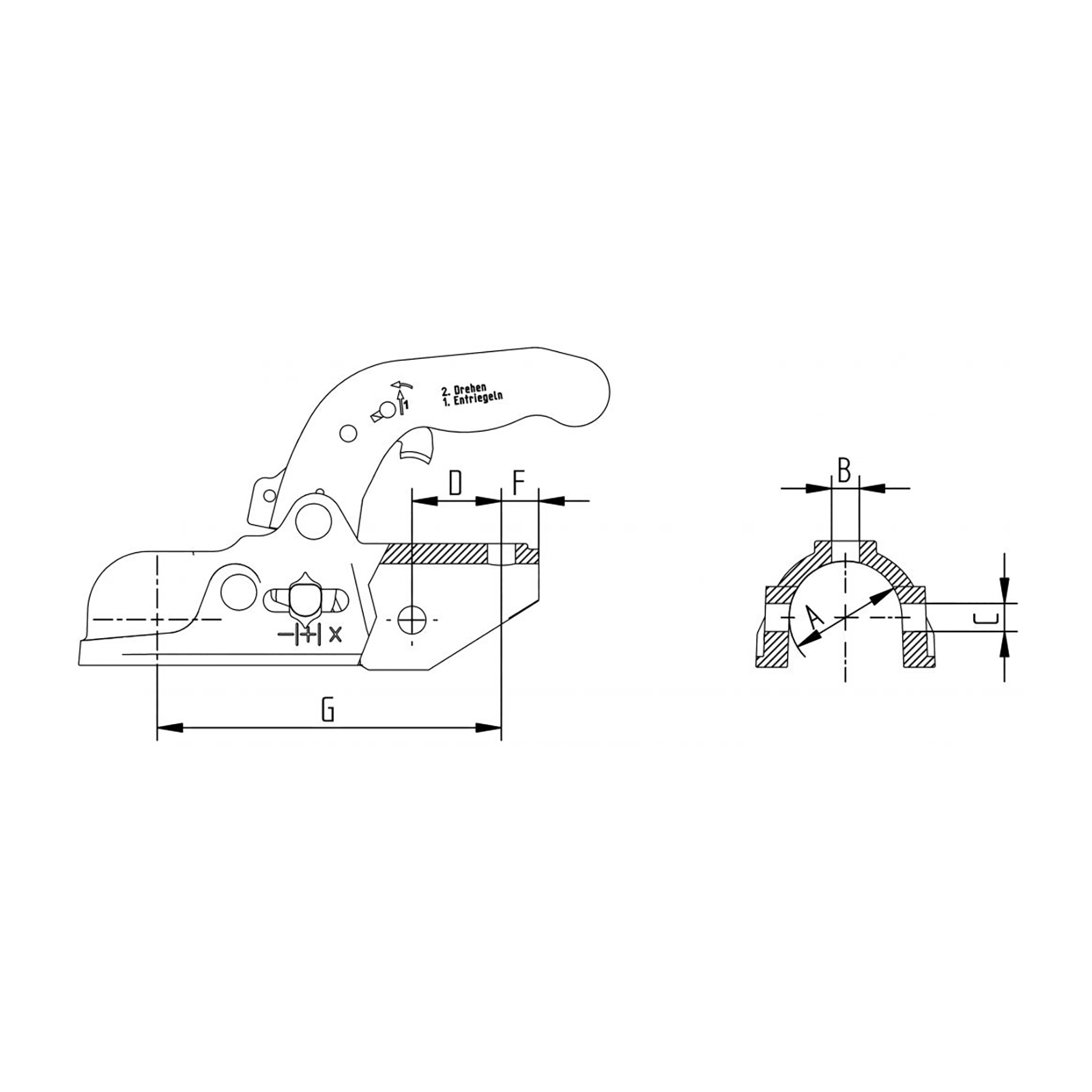 KNOTT K27-A, -2700 kg, Ø 50 mm