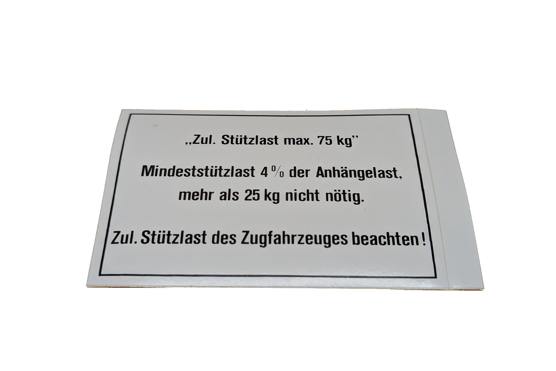 Steunlastbord, 74 x 105 mm (75 kg)