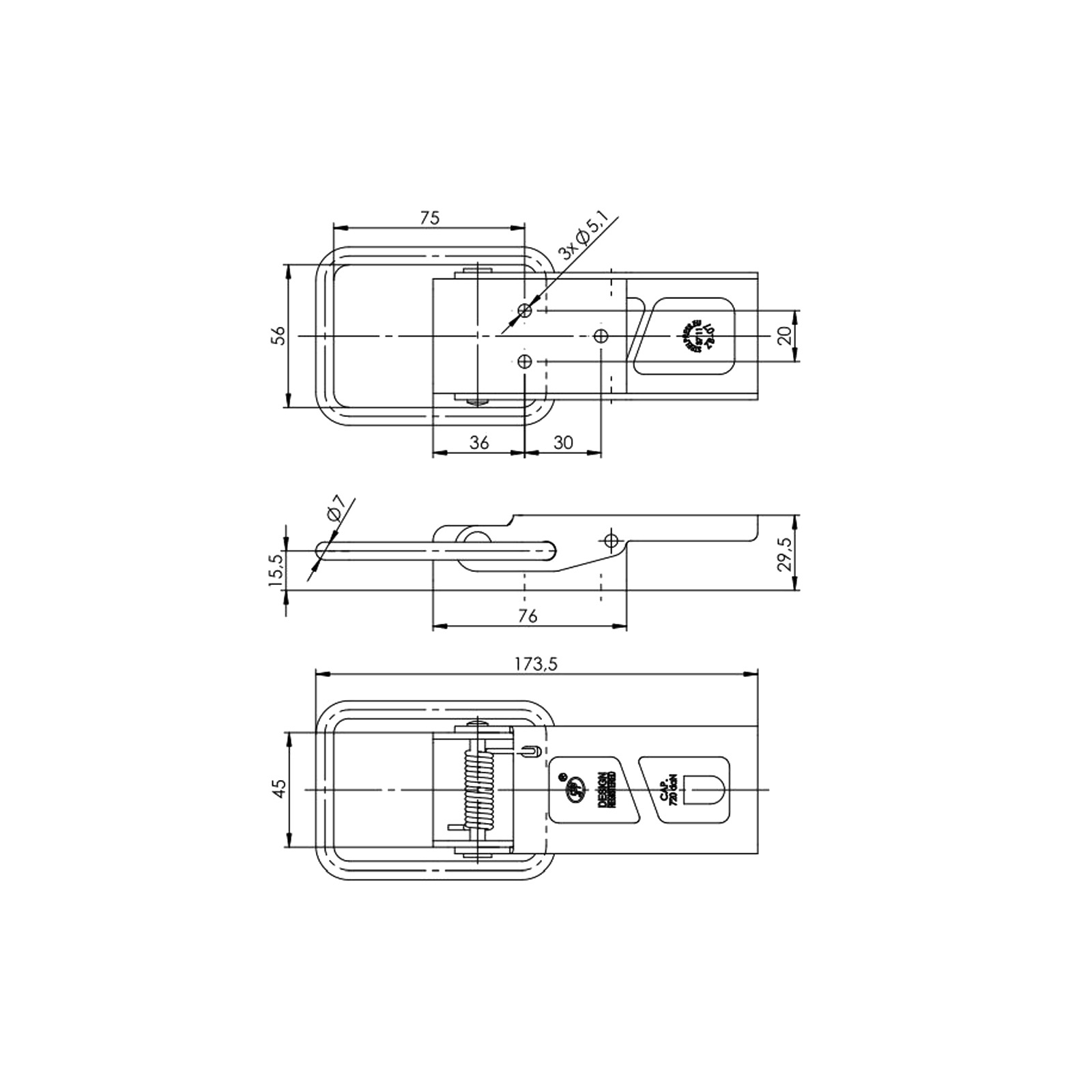 SPP ZB-07 Excentersluiting, ronde beugel