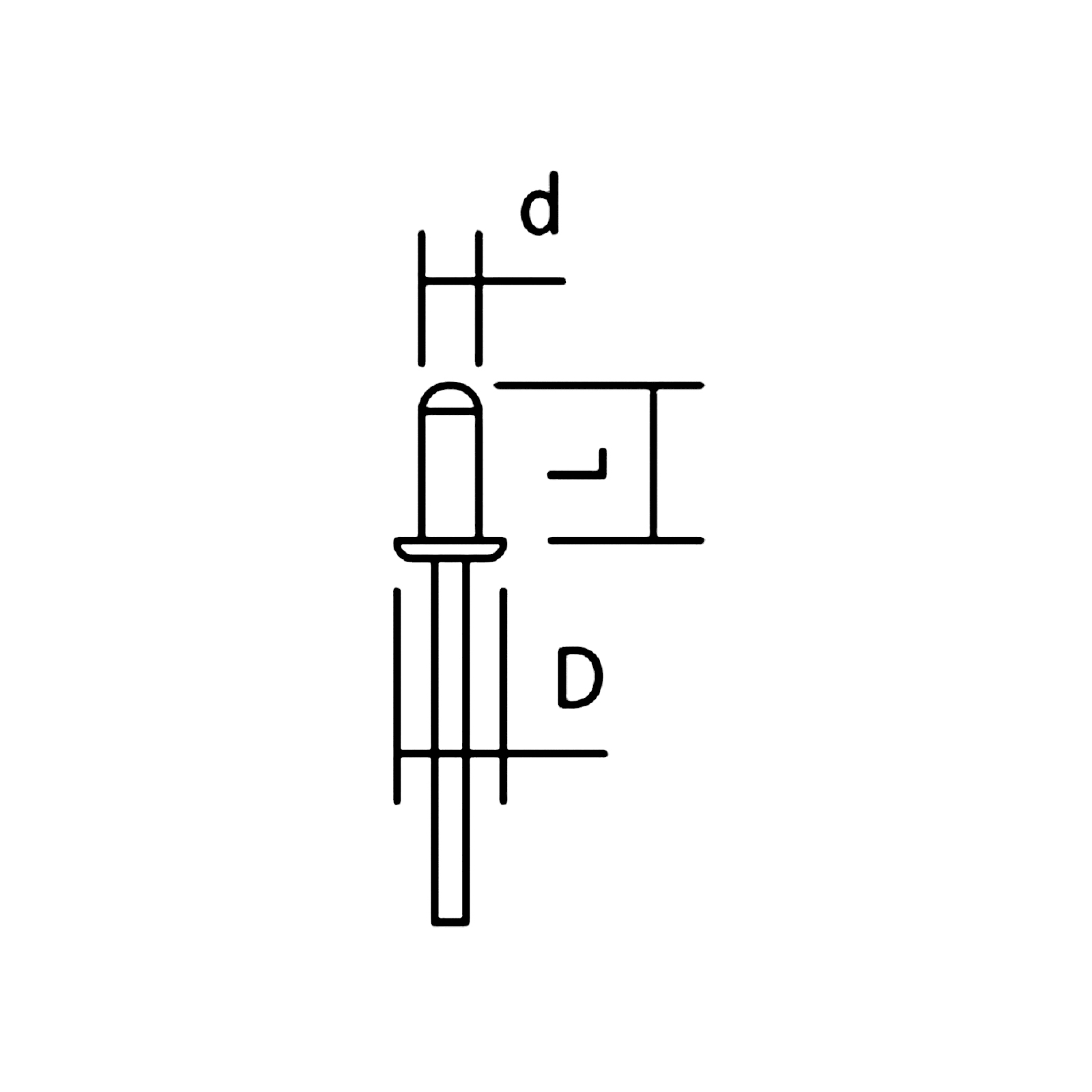 Popnagel Ø 6,6 x 14 mm