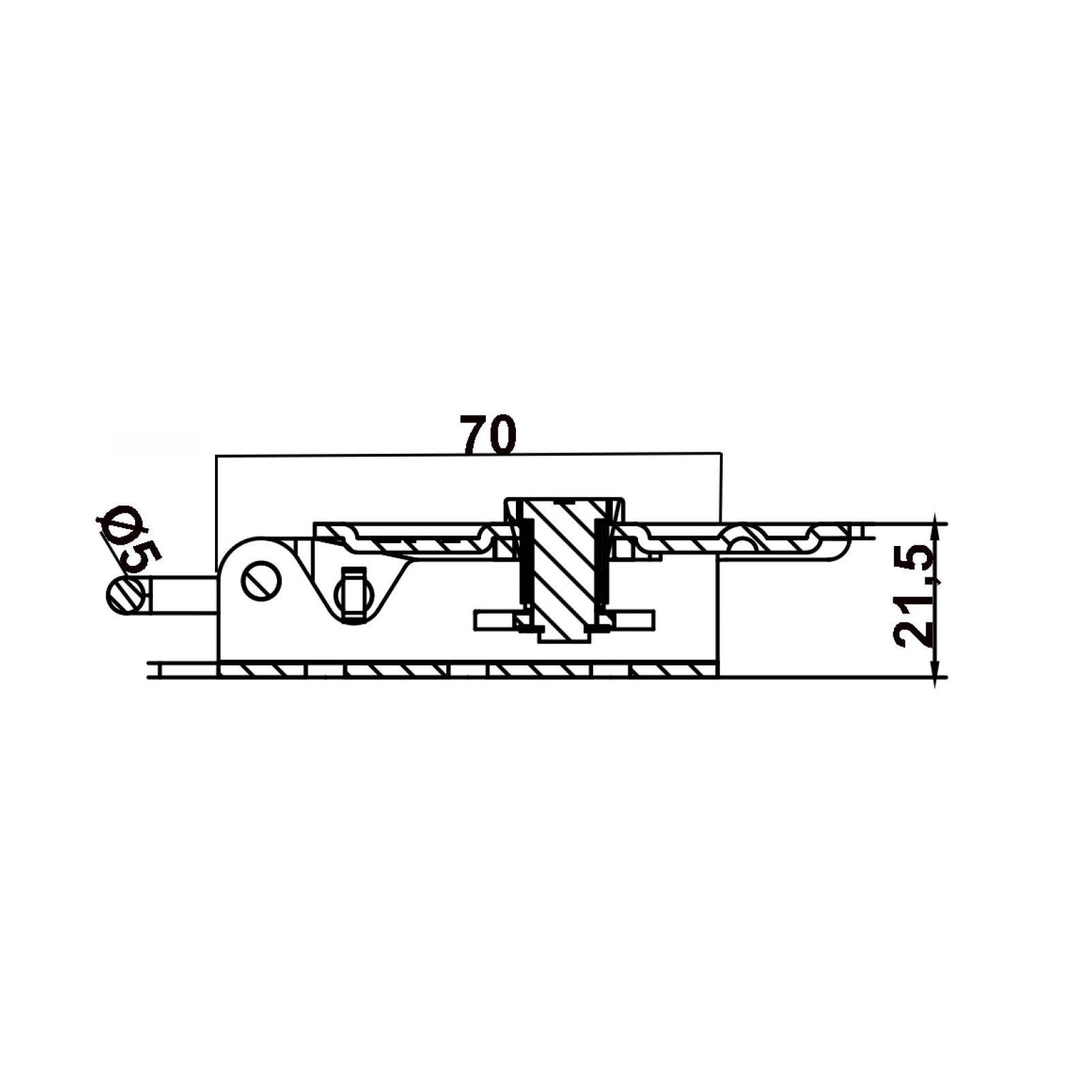 Eccentric-lock, lockable, with