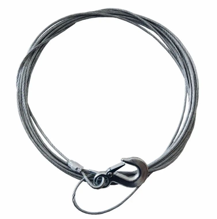 THOR WINCH Stahlseil, Ø 4 mm x 10 m, m. Haken