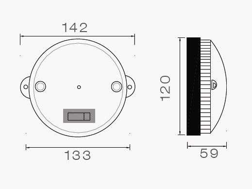 ASPÖCK Inpoint, Ø 120 mm, met schakelaar