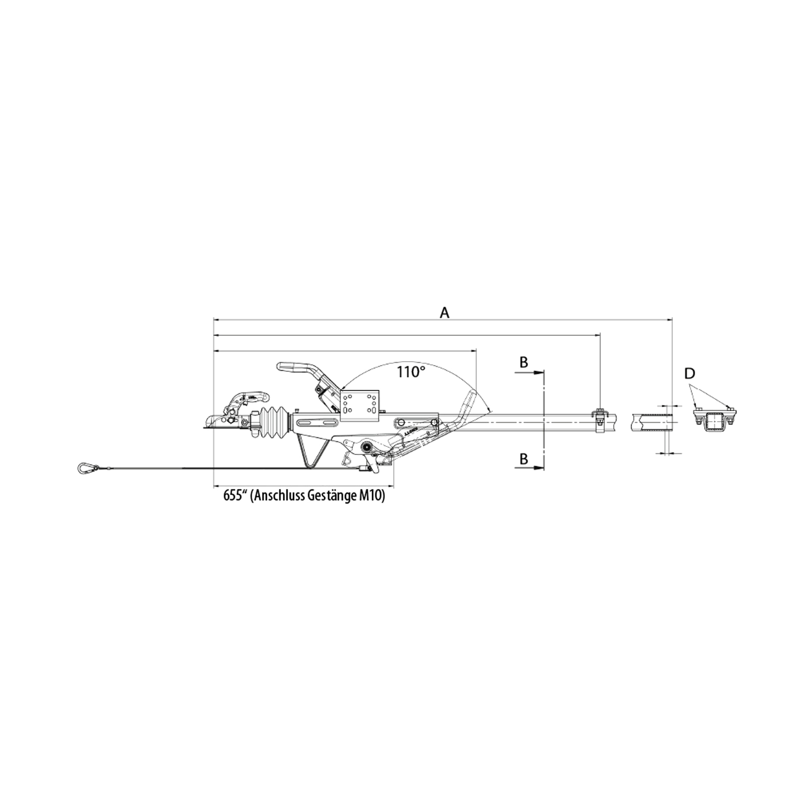 KNOTT Auflaufeinrichtung KR20-A5, 1100-2000 kg