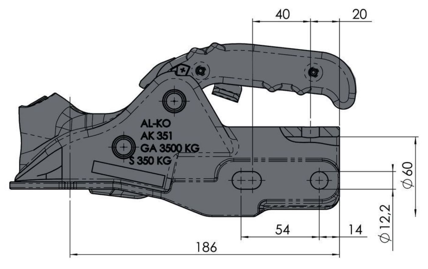 AL-KO AK 351-351 ZA, -3500 kg, Ø 50/60 mm