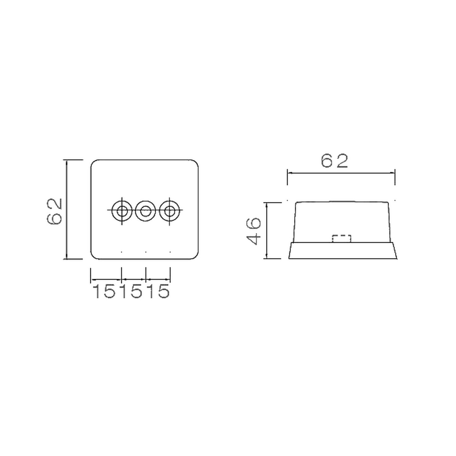 SAW end-outline marker light,