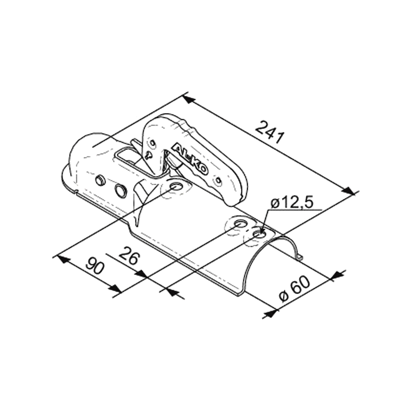 AL-KO AK 7-B, -750 kg, Ø 60 mm