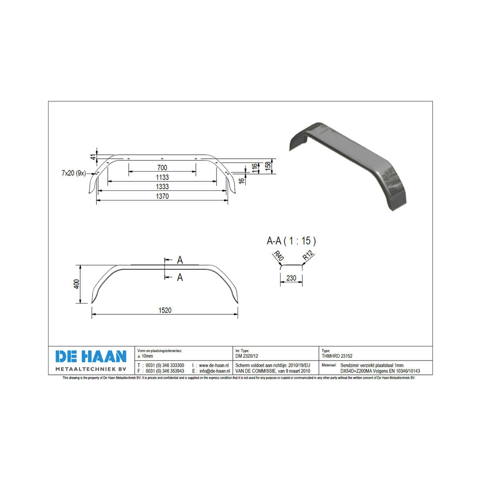 DM 2420/12 240 mm 1500 mm