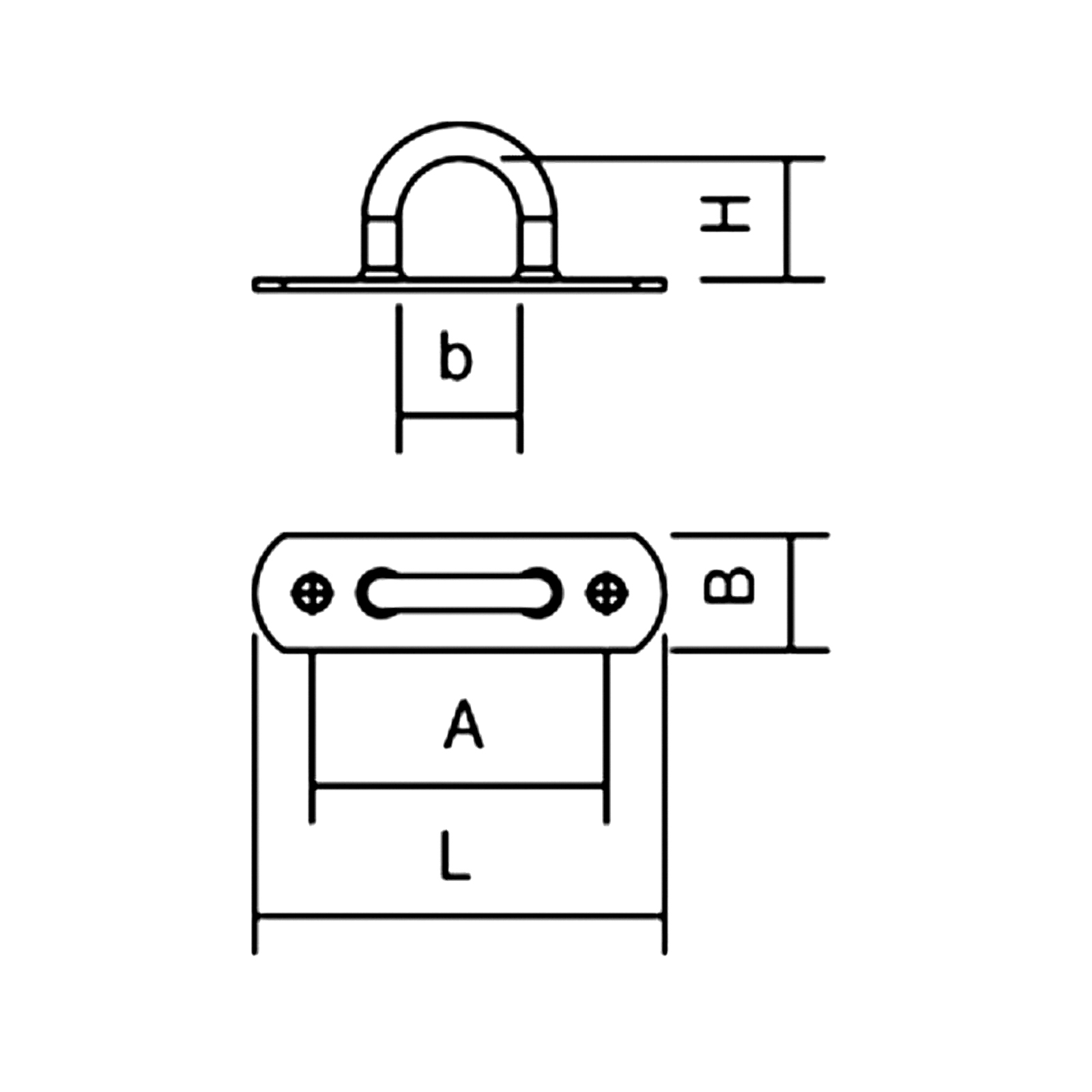 Bracket staple, galvanised, he