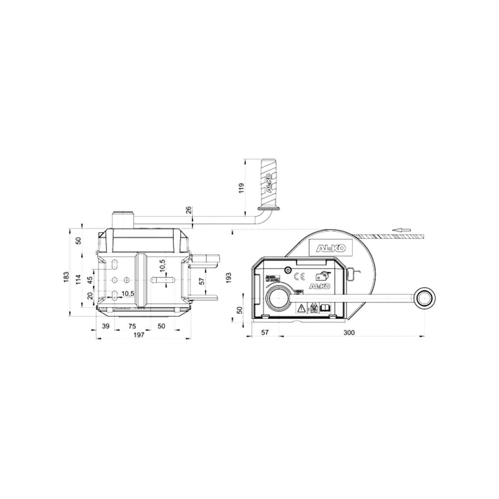 AL-KO Seilwinde Plus 901, Zuglast 900 kg