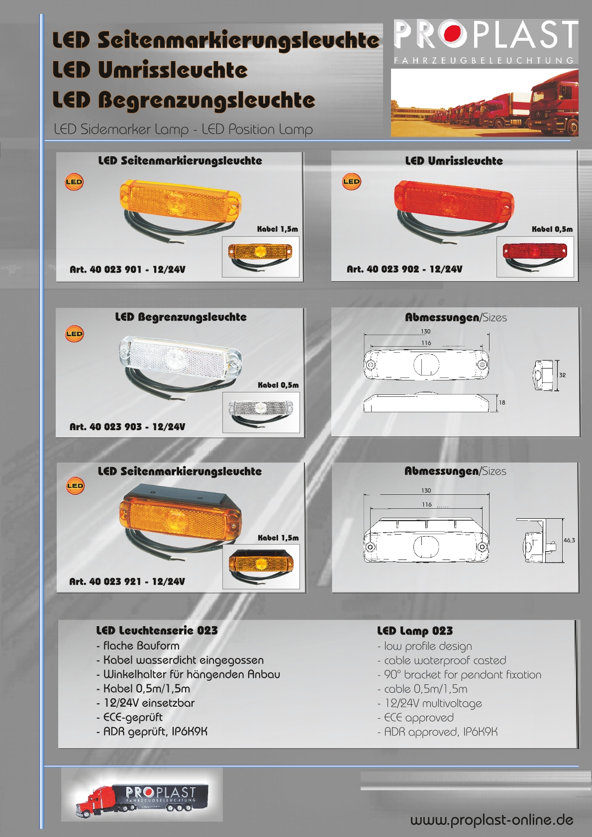 PROPLAST Seitenmakierungsleuchte LED