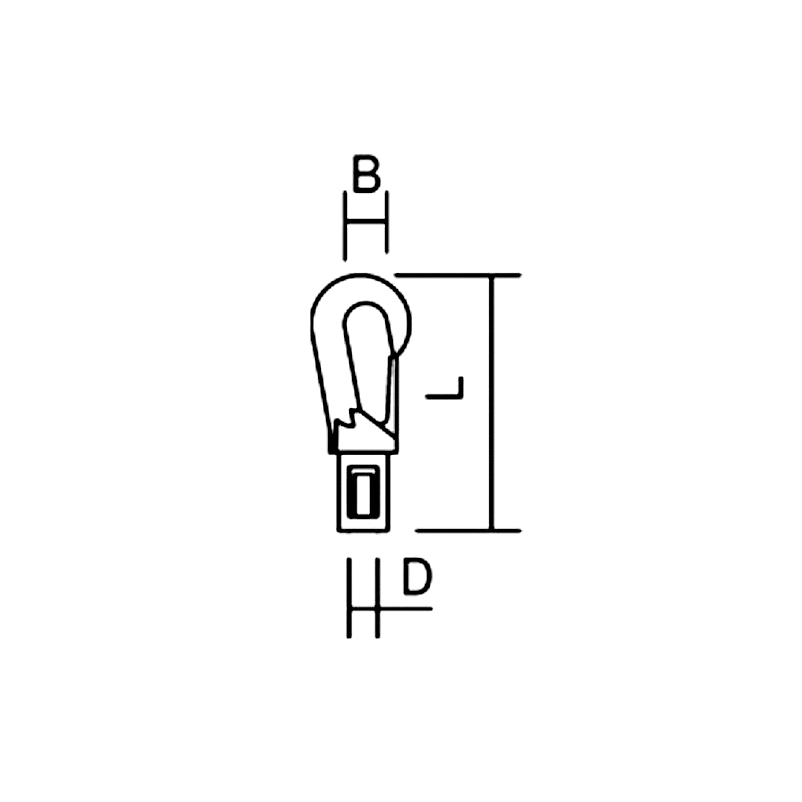 Plastic karabiner, suitable fo